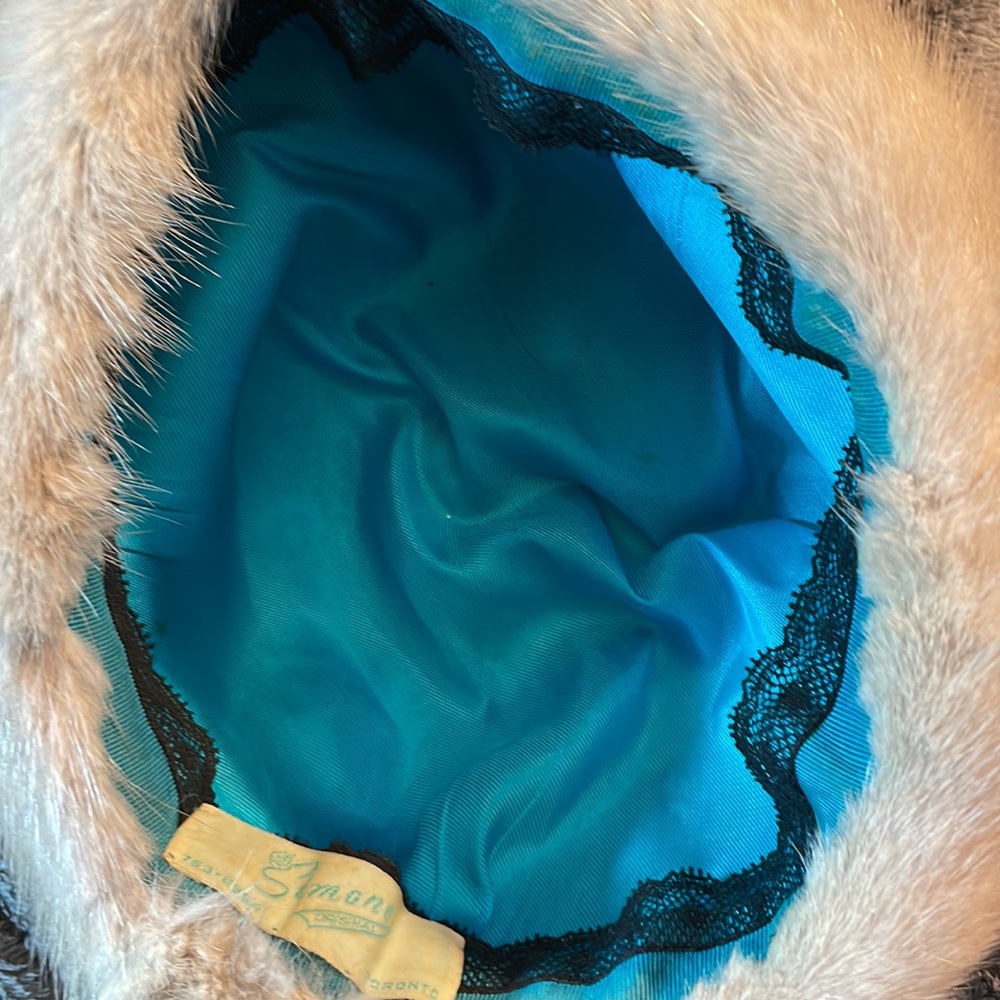Genuine Mink fur vintage pillbox hat - Picture 7 of 10